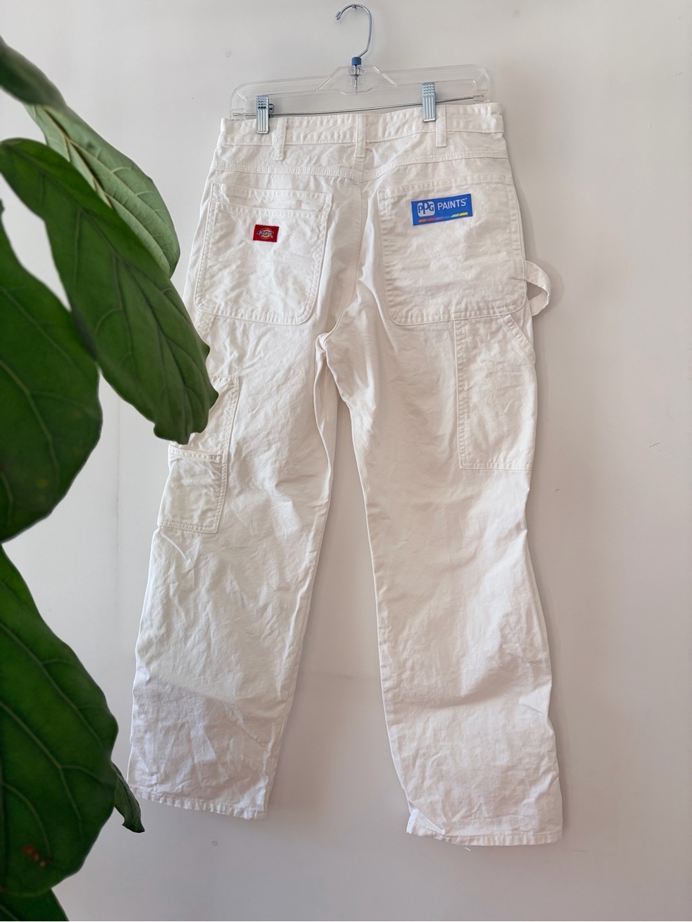 Vintage Dickies Painter Pants White Workwear Utility Style High Rise Carpenter